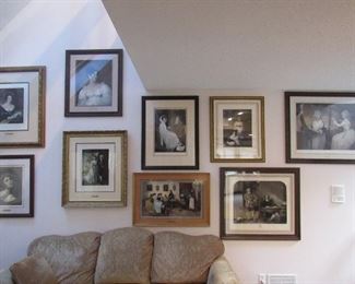 Antique Lithographs from the 1800s, professionally framed.