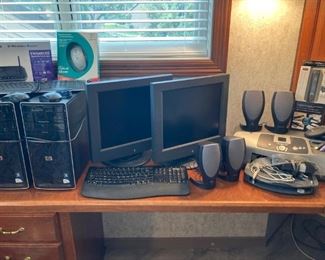 Monitors, keyboard, phones...