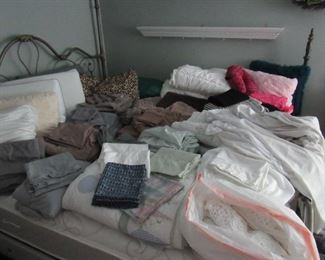 King and queen size bedding and pillows