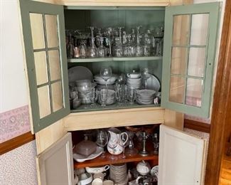 Antique Corner Cabinet  48" w 34" d 80.5" t                              $350.00