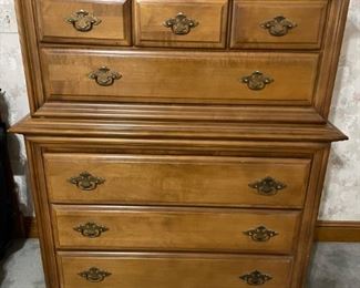 Sumter King Bedroom set: Bed, (2) Nightstands, (1) Chest of Drawers.                                                                                            Chest of Drawers: 40"w 19.25"d 53" t                                                                                                        $350.00