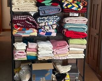 Afgans, Linen, Quilts, Pillows, Doilies and more
