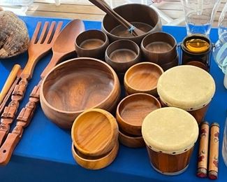 Monkey wood Bowl sets, Giant Fork and Spoon