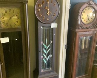 Clock #2    Decorative Glass Case Clock, 17"w x 11.5" d x 83" tall ($525 OBO)