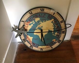 Vintage Clock with airplane