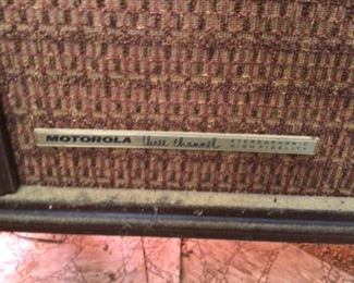 Name on record player - Motorola - three channel - stereophonic - high fidelity