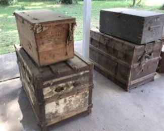 Lots of old trunks