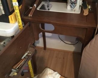 Bedroom - New Home sewing machine in cabinet 