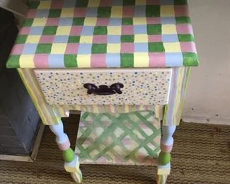 Front porch area (enclosed) - small painted table