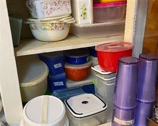 Lots of different plastic - and Tupperware 
