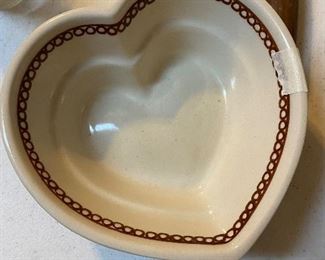 Boleslawiec heart shaped bowl - made n Poland