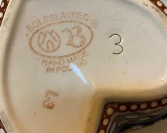 Boleslawiec heart shaped bowl - made n Poland