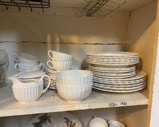 Vintage all white set of Spode Christmas dishes - 40 pieces 