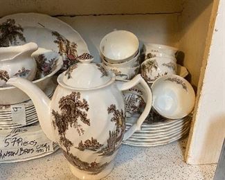 Old Mill by Johnson Brothers set of dishes made in England 