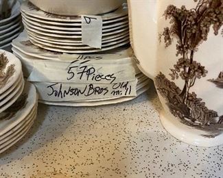 Old Mill by Johnson Brothers set of dishes made in England 