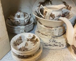 Old Mill by Johnson Brothers set of dishes made in England 