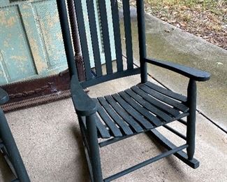 Wooden painted rocker for outside - (2 of these)