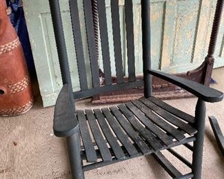 2nd wooden rocker (painted) for outside 