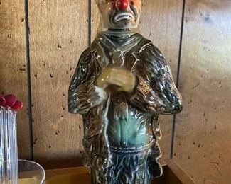 One of two original Emmett Kelly clown Jim Beam decanter.