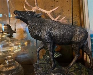 Oil lamp, ceramic Elk.