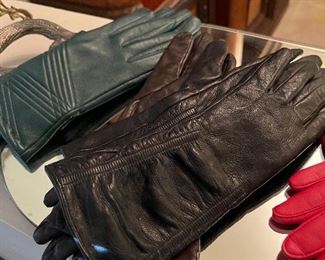 Vintage woman's leather gloves