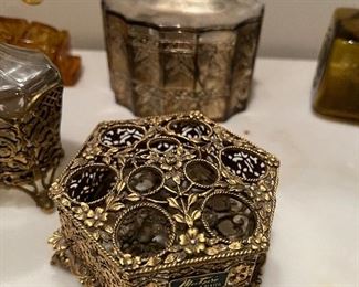 Vintage ornate lipstick holder
