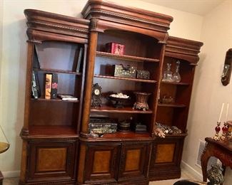 Large entertainment separate bookshelves