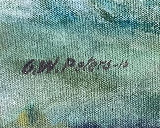SIGNED “G.W. PETERS - 16” 
