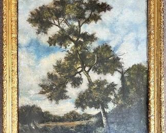 FRAMED OIL ON CANVAS LANDSCAPE PAINTING 