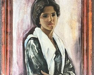 OIL ON CANVAS PORTRAIT PAINTING BY “FREDERIC TAUBES” 