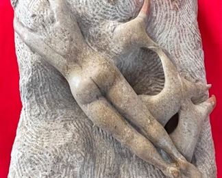 CARVED STONE FRENCH SCULPTURE 