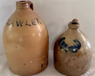 19th C. BLUE DECORATED STONEWARE 