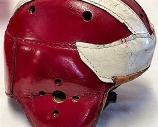 ANTIQUE LEATHER FOOTBALL HELMET 