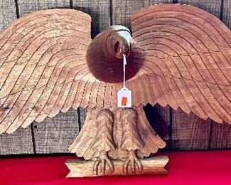 HAND CARVED SHAFTSBURY VT. EAGLE 