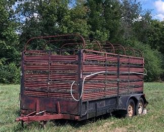 Sided cargo or animal transport trailer