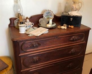 Antique walnut Eastlake chest-of-drawers