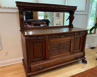 R.J. Horner wood carved sideboard
