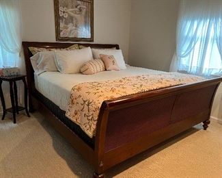 King Size Bed with Bedding