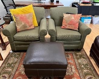 Matching Green Arm Chairs