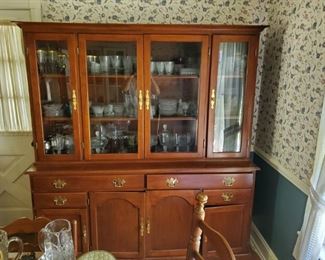 China Cabinet FILLED with "Duncan Miller" Glassware