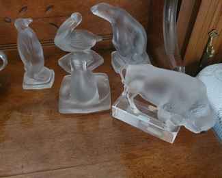 Camphor Glass Animals / Seal, Penguin, Polar Bear, Pelican and Bilson 
