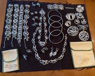 Vintage Sterling Silver Hand Wrought Jewelry from The Kalo Shop, Chicago