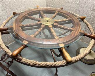 Ships wheel table