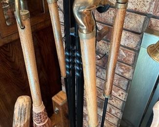 Brass animal fireplace tools