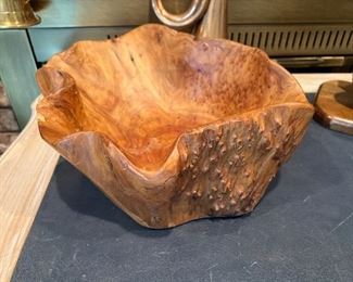 Wood carved bowls