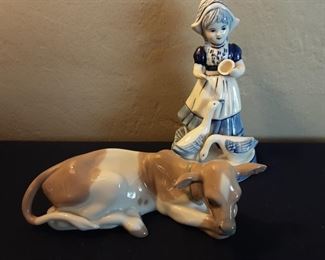 Lladro's,  Delft figurine