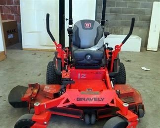 Gravely Pro Turn Z 60 Zero Turn Gas Powered Lawn Mower, With 60" Deck, V-Twin 764cc Engine, Hours Showing On Meter 81