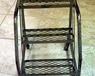 Cotterman Co Heavy Duty Warehouse Rolling 3-Step Stepstool