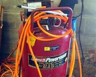 Coleman Powermate 27 Gallon Portable Air Compressor, 5 HP, 40 PSI, Model CL0502710, Powers On
