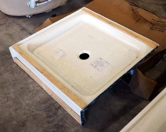 Frontline Manufacturing And MAXX 36" X 36" Fiberglass Shower Bases, Total Qty 2
